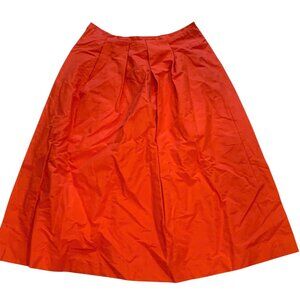Pleated A-line Midi Skirt